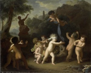 Putti Playing 作者 亨利克·范·林博奇
