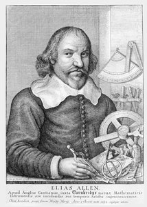 Elias Allen（c.1588-1653）由Wencelaus Hollar（1607-77）刻（bw照片）