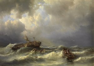 沉船。 1857 作者 亨利·阿道夫·舍普