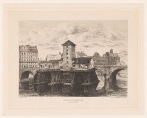 Gezicht op de Pont Notre-Dame
La Pompe du Pont Notre Dame（物上标题）
L