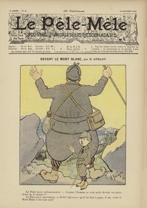 在勃朗峰前。 Pele-Mele的插图，1902年
