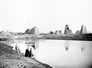 神圣的湖泊和庙宇遗址，埃及努比亚卡纳克，1887年