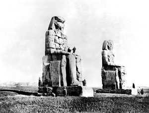 门农巨像，底比斯，埃及努比亚，1887年