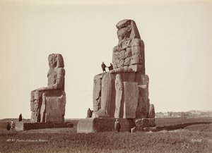 底比斯，《门农巨像》，1870年代。
