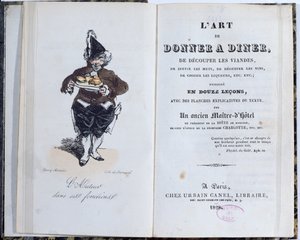 1828年Honore de Balzac（1799-1850）出版的“L&39;Art de Donner A Diner”一书的主题