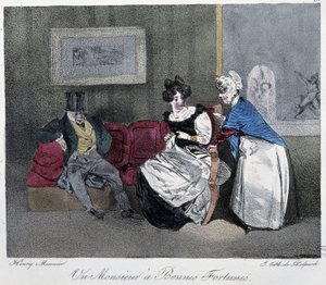 Un Monsieur à bon Fortunes - 在 Henri Monnier 编的“”Parisian Sketches”中。 德尔佩奇, 巴黎 作者 亨利·邦纳维特·蒙尼尔