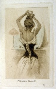 A woman preparing for a ball