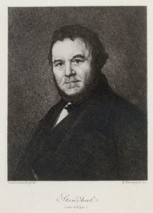 Marie-Henri Beyle, dit Stendhal 1783-1842在1840年的画像。 作者 亨利·贝朗吉尔