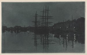 月亮对迪耶普的影响c。 1885年。