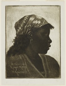 Negress 的头，c.1888 (mezzotint)