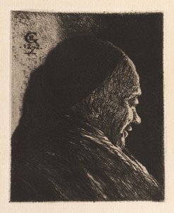 一位老人的头，1872年。