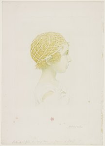 让·雷蒙德·盖拉尔 (Jean Raimond Guérard) 的肖像，约 1890 年（彩色干点）