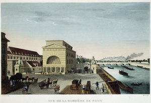 Barrière de Passy - 在Courvoisier的《1810年的巴黎风景：巴黎的障碍》中。 作者 亨利·库沃西耶·沃辛（Henri Courvoisier-Voisin）