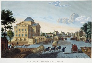 La barrière du Roule，约1820年--在Courvoisier的 "Vues de Paris "中 作者 亨利·库沃西耶·沃辛（Henri Courvoisier-Voisin）