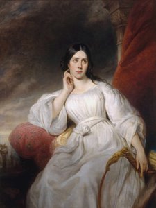 歌剧歌手玛丽亚·马里布兰·加西亚（Maria Malibran-Garcia）的肖像（1808-1836），戴斯戴蒙娜（Desdemona），1830年。