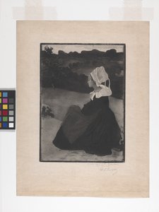 Bretonne Assise（坐着的布列塔尼女人）（蚀刻版画、软底蚀刻版画和水印版画）