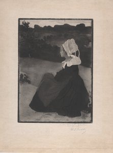 Bretonne assise（坐着的布列塔尼女人）c.1893（软底蚀刻和凹版）