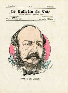 选票》第二辑，彩色讽刺：《德-朱涅-孔特》--亨利-德马雷（1846-1888）的插图。 作者 亨利·迪马雷
