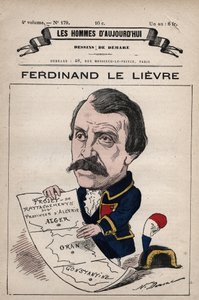 Ferdinand Le Lievre (Lelievre)(1799-1886)英国驻阿尔及利亚参议员的漫画，摘自《Les Hommes d