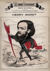亨利（Henry）-马雷（1837-1917）英国记者和政治家的漫画--出自《今日之人》约1880年 亨利-德马雷（1846-1888）1880年。 作者 亨利·迪马雷
