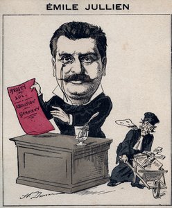 法国政治家菲利普-埃米尔-朱利安（1845-1912）的肖像--亨利-德马雷在巴黎《今日之人》杂志上的漫画作品 作者 亨利·迪马雷