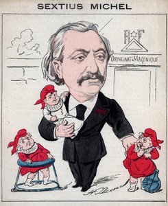 塞克提斯-米歇尔（1827 - 1906）政治家和普罗旺斯的OC语言作家--亨利-德马雷在巴黎 "今日之人 "中的漫画作品 作者 亨利·迪马雷