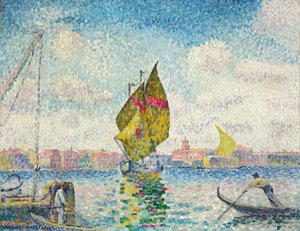 朱迪卡或威尼斯的帆船，海军陆战队； 1903-1905年在Giudecca或威尼斯海上航行的帆船 作者 亨利·埃德蒙·克罗斯