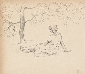 研究“普罗旺斯的便服”，c.1885-89 作者 亨利·埃德蒙·克罗斯