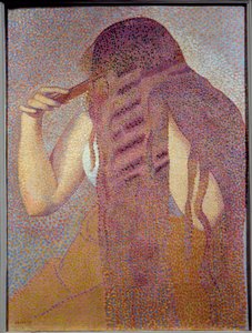 头发。 Henri Delacroix Dit Cross (Henri Edmond Cross) 的绘画 (1856-1910) 作者 亨利·埃德蒙·克罗斯