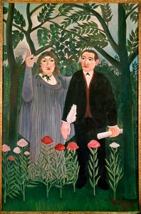 缪斯给了诗人灵感（布面油画）