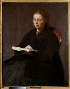 亨利·方丹·拉图（Henri Fantin Latour）的阅读绘画（Fantin-Latour 作者 伊格纳斯·亨利·让·范坦·拉图尔