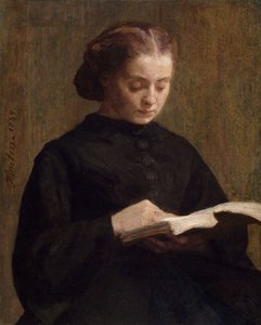 Marie Fantin-Latour女士的肖像，1859年。   作者 伊格纳斯·亨利·让·范坦·拉图尔