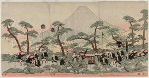 富士山脚下的游行 作者 伊格纳斯·亨利·让·范坦·拉图尔