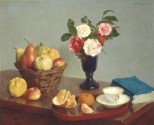 静物》，1866年。 作者 伊格纳斯·亨利·让·范坦·拉图尔