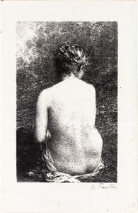 坐着的女人研究，从背后看 作者 伊格纳斯·亨利·让·范坦·拉图尔
