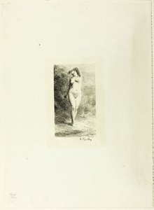 站立女子研究，从正面观看 作者 伊格纳斯·亨利·让·范坦·拉图尔