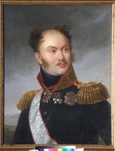 米哈伊尔（迈克尔）-费奥多罗维奇-奥尔洛夫伯爵（1788-1842 年）的肖像。这位十二月党人（或称 "十二月党人"）头戴军功章和荣誉勋章。亨利-弗朗索瓦-里厄泽纳（Henri Francois Riesener，1767-1828 年）的画作，布面油画，约创作于 1818 年。法国艺术