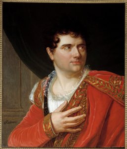 Jean Baptiste Sauveur Gavaudan (1772 - 1840) 扮演蒙塔诺-德-贝尔通的歌手的肖像。Henri Francois Riesener (1767-1828)的绘画。布面油画。尺寸：0.68 x 0.55米。巴黎，卡纳瓦莱博物馆