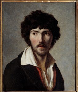 画家莫里斯·奎伊 (1779 -1803) 的肖像。 Henri Francois Riesener (1767-1828) 的绘画