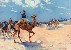 撒哈拉战役（1882-1902）》》尤上校的阿尔及利亚步兵在阿尔及利亚撒哈拉的萨拉赫附近