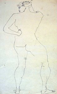 女性裸体从背面 作者 亨利·高第·布热斯卡