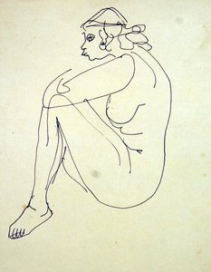 女性裸体坐姿 作者 亨利·高第·布热斯卡