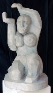 坐着的女人，c1911-1915 作者 亨利·高第·布热斯卡