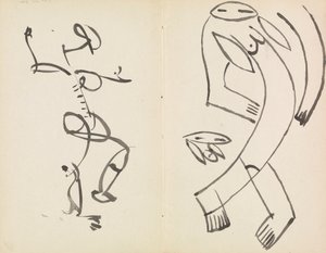 两个舞蹈人物的研究 作者 Henri Gaudier-Brzeska