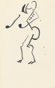 学习《红石舞者》，1914年 作者 亨利·高第·布热斯卡