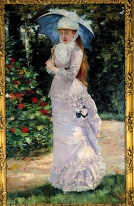 Portrait of Madame Valtesse de la Bigne (1861-1910), courtesan who served as a model for Nana. Painting by Henri Gervex (1852-1929)
