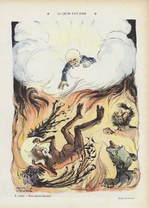 天使的堕落Le Rire》插图（彩色石版画）
