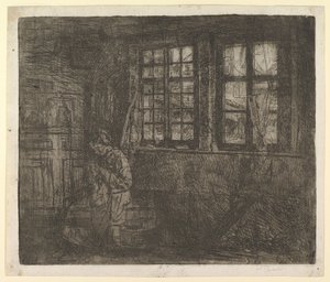 制衣师，约1863年。 作者 Henri Jean Augustin de Braekeleer
