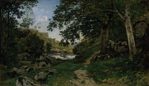 Morvan Chemin des roches dans le Morvan的Rocky Path，1869年。
