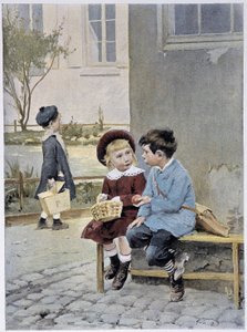 自由贸易--杰弗里在《费加罗画报》上的水彩画，1901年5月
